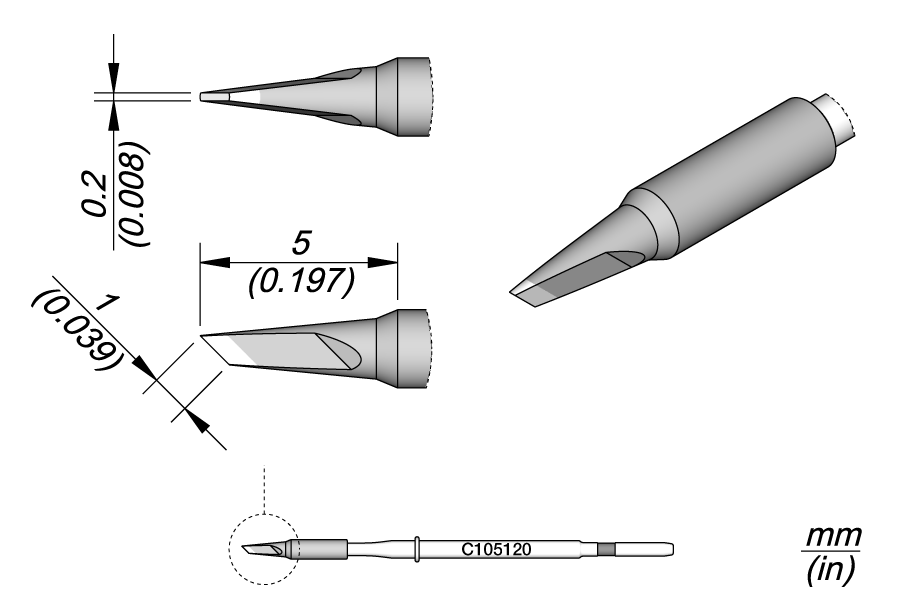 C105120 - Knife Cartridge 1 x 0.2